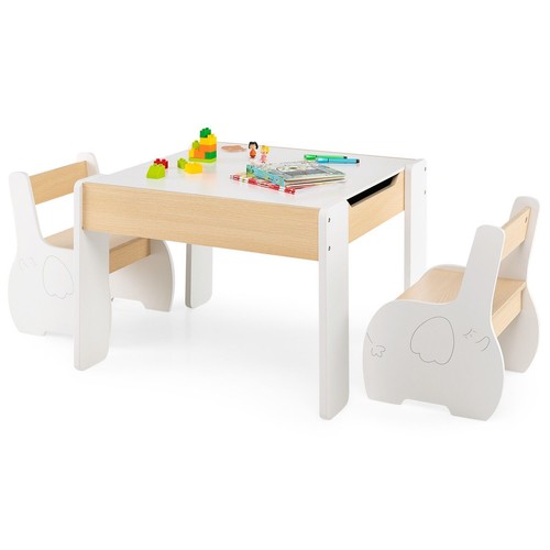 Wooden kids table - kids, chair
