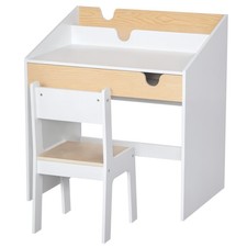 HOMCOM Two-Piece Kids Desk and