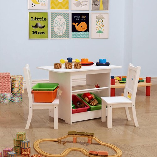 Childrens kids wooden table - wooden,